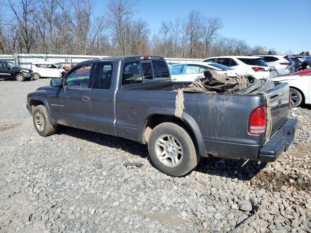 1B7GL32X42S553887 - 2002 DODGE DAKOTA SPORT GRAY photo 2