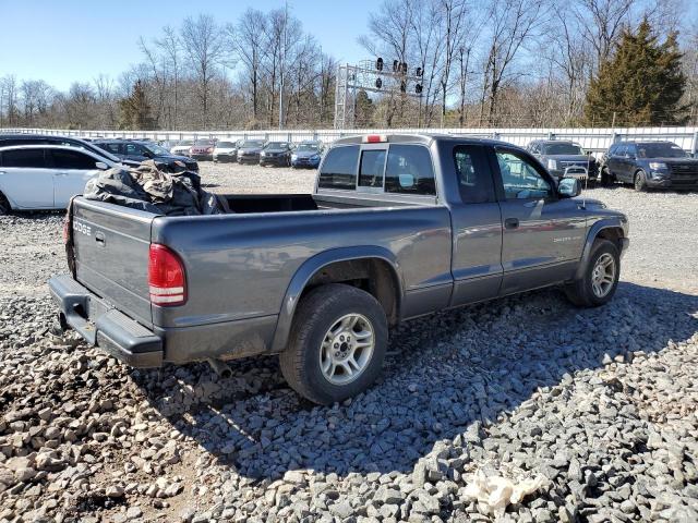 1B7GL32X42S553887 - 2002 DODGE DAKOTA SPORT GRAY photo 3