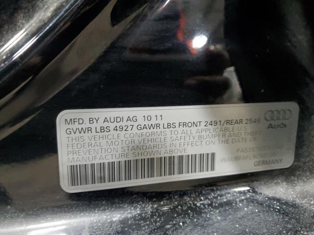 WAUBFAFL9CN013512 - 2012 AUDI A4 PREMIUM BLACK photo 12