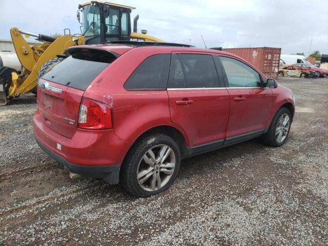 2FMDK4KC1CBA55050 - 2012 FORD EDGE LIMITED RED photo 3