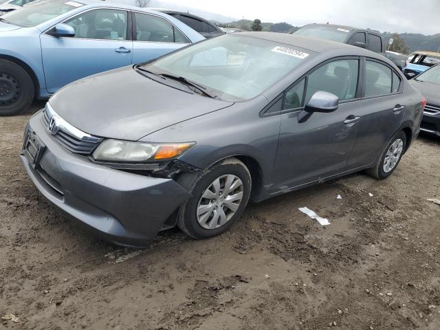 2HGFB2F57CH603144 - 2012 HONDA CIVIC LX CHARCOAL photo 1