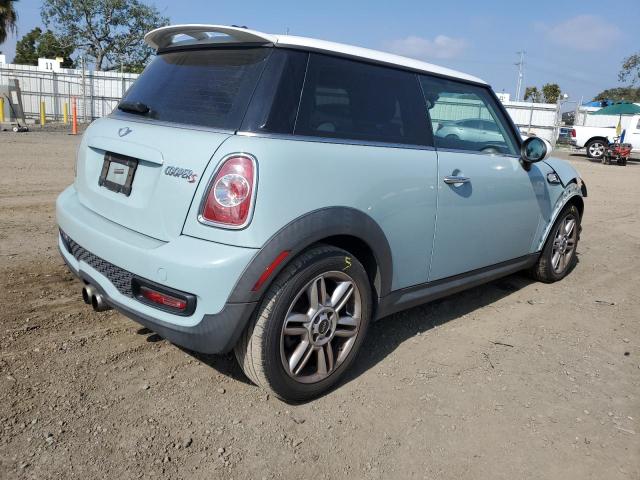 WMWSV3C58DT396912 - 2013 MINI COOPER S TURQUOISE photo 3