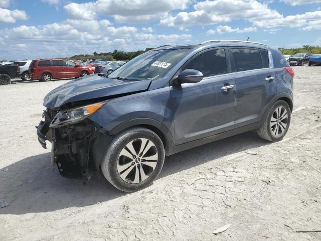 KNDPC3A24B7031480 - 2011 KIA SPORTAGE EX BLUE photo 1