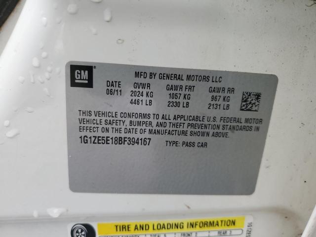 1G1ZE5E18BF394167 - 2011 CHEVROLET MALIBU LTZ WHITE photo 12