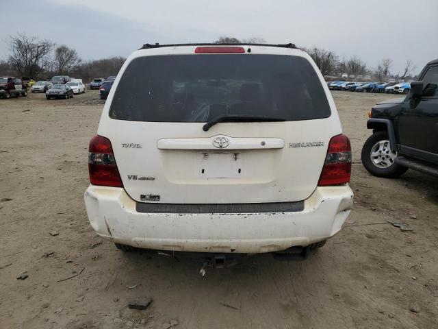 JTEEP21A140054137 - 2004 TOYOTA HIGHLANDER WHITE photo 6