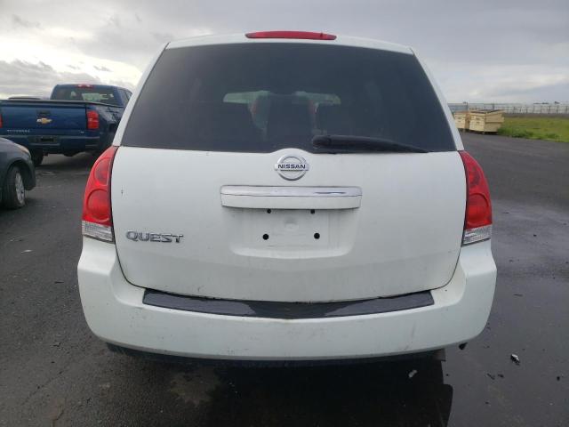 5N1BV28U17N130780 - 2007 NISSAN QUEST S WHITE photo 6