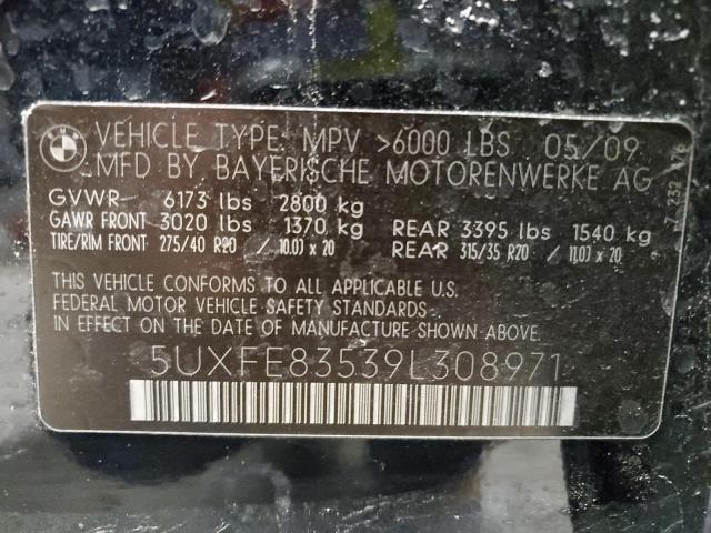 5UXFE83539L308971 - 2009 BMW X5 XDRIVE48I Azul foto 13