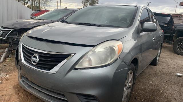 3N1CN7AP3EL807595 - 2014 NISSAN VERSA S GRAY photo 2