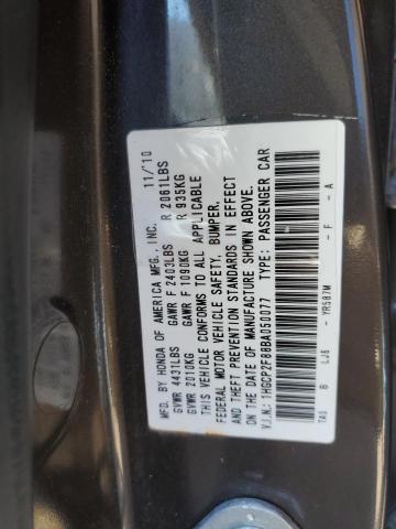 1HGCP2F88BA050077 - 2011 HONDA ACCORD EXL GRAY photo 13