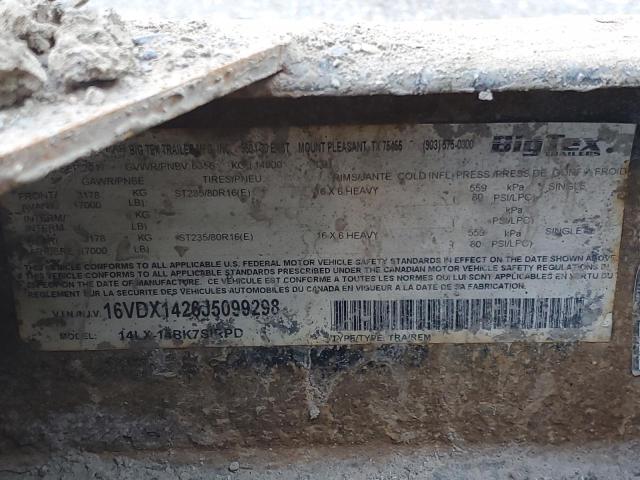 16VDX1426J5099298 - 2018 UTILITY TRAILER Qara foto 10