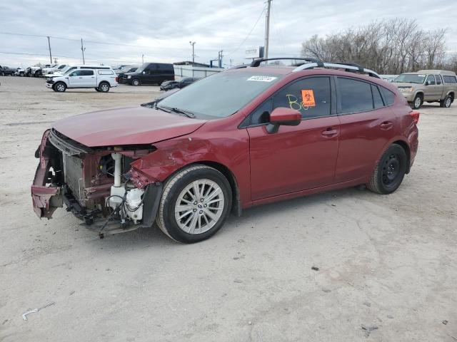 4S3GTAD68J3706496 - 2018 SUBARU IMPREZA PREMIUM PLUS BURGUNDY photo 1