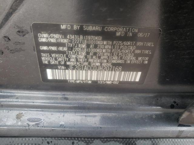 JF2GTACC0JH207168 - 2018 SUBARU CROSSTREK PREMIUM 蓝色 照片 13