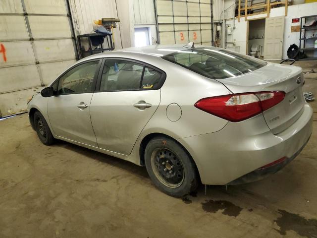 KNAFK4A69E5149738 - 2014 KIA FORTE LX SILVER photo 2