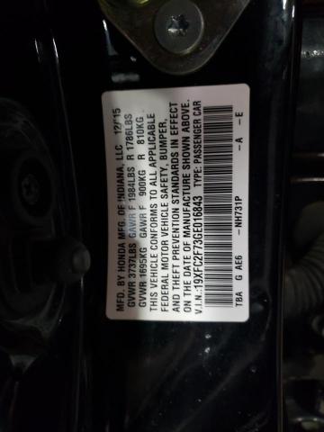 19XFC2F73GE016843 - 2016 HONDA CIVIC EX BLACK photo 12