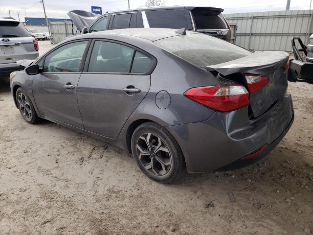 KNAFX4A63G5608282 - 2016 KIA FORTE LX GRAY photo 2