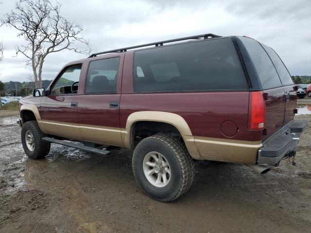 1GNFK16R9XJ344308 - 1999 CHEVROLET SUBURBAN K1500 MAROON photo 2