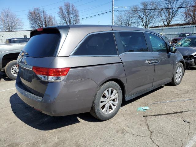 5FNRL5H68FB107960 - 2015 HONDA ODYSSEY EXL GRAY photo 3