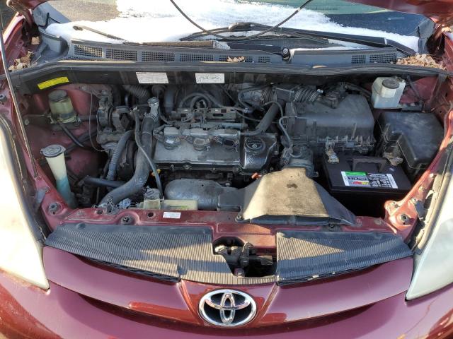 5TDZA23C16S387928 - 2006 TOYOTA SIENNA CE MAROON photo 12