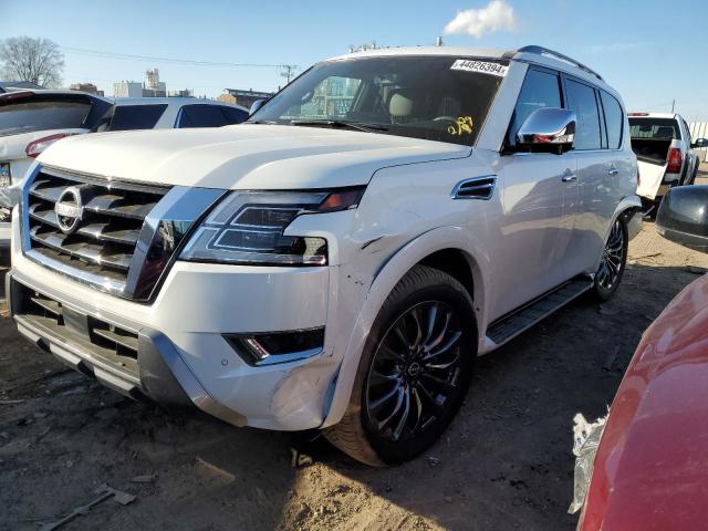 JN8AY2CDXP9692558 - 2023 NISSAN ARMADA PLATINUM WHITE photo 1