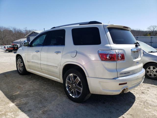 1GKKVTED2CJ257848 - 2012 GMC ACADIA DENALI WHITE photo 2