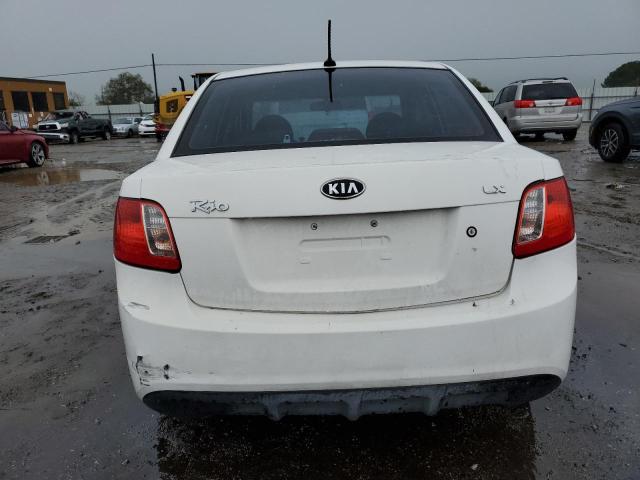 KNADH4A39B6721148 - 2011 KIA RIO BASE WHITE photo 6