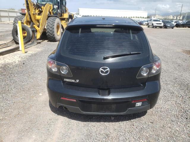 JM1BK343581865111 - 2008 MAZDA 3 HATCHBACK BLACK photo 6