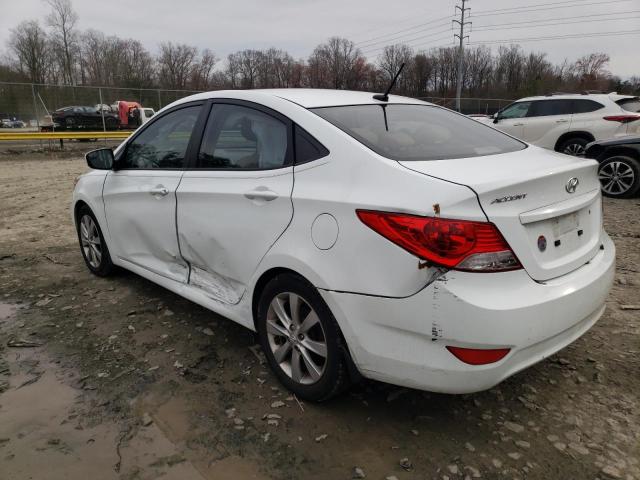 KMHCU4AE1EU768679 - 2014 HYUNDAI ACCENT GLS WHITE photo 2