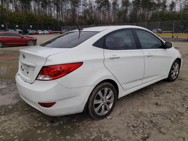 KMHCU4AE1EU768679 - 2014 HYUNDAI ACCENT GLS WHITE photo 3