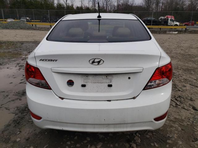 KMHCU4AE1EU768679 - 2014 HYUNDAI ACCENT GLS WHITE photo 6