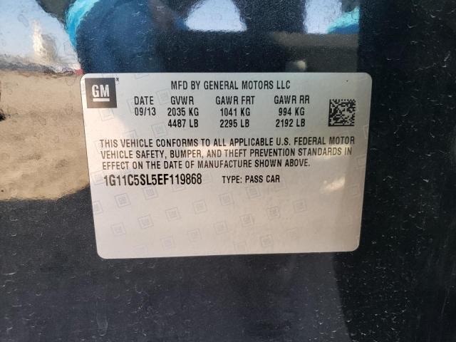 1G11C5SL5EF119868 - 2014 CHEVROLET MALIBU 1LT BLACK photo 13