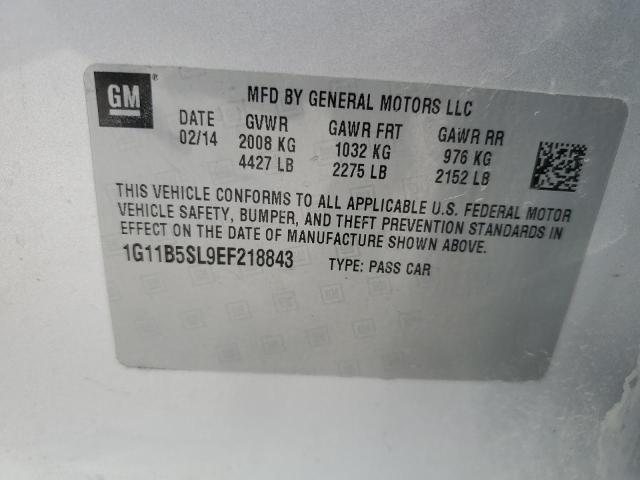 1G11B5SL9EF218843 - 2014 CHEVROLET MALIBU LS SILVER photo 12