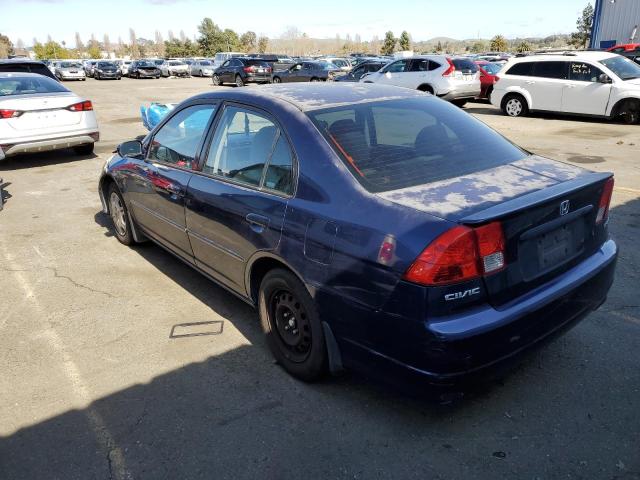 JHMES96615S014533 - 2005 HONDA CIVIC HYBRID BLUE photo 2