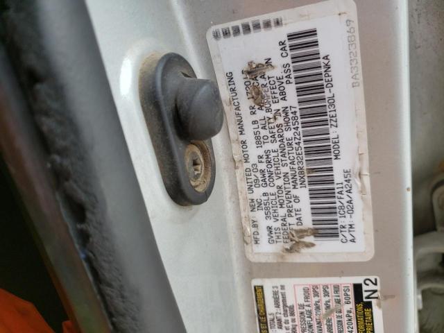 1NXBR32E54Z245847 - 2004 TOYOTA COROLLA CE SILVER photo 12