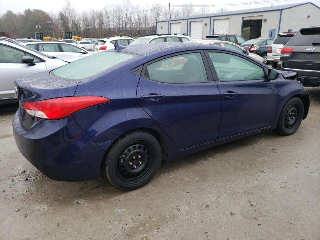 5NPDH4AE6BH030086 - 2011 HYUNDAI ELANTRA GLS BLUE photo 3