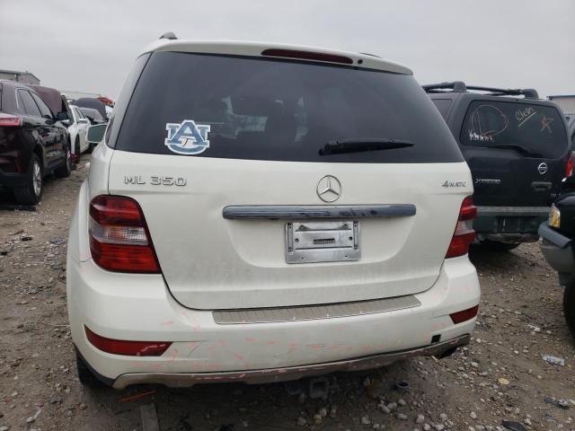 4JGBB8GB3BA656999 - 2011 MERCEDES-BENZ ML 350 4MATIC WHITE photo 6