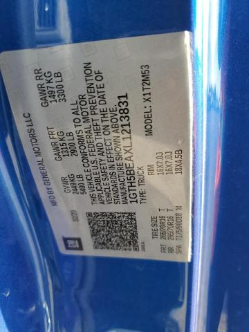 1GTH5BEAXL1213831 - 2020 GMC CANYON BLUE photo 12