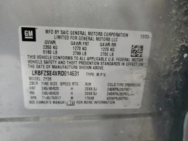 LRBFZSE4XRD014631 - 2024 BUICK ENVISION AVENIR GRAY photo 14