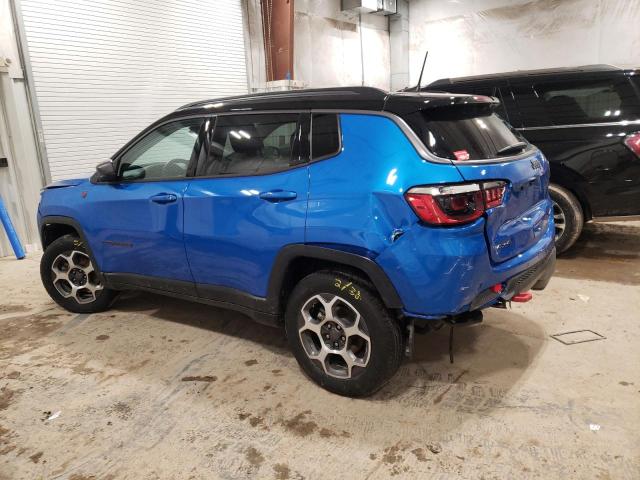 3C4NJDDBXNT116970 - 2022 JEEP COMPASS TRAILHAWK BLUE photo 2