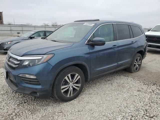 5FNYF5H55HB025519 - 2017 HONDA PILOT EXL BLUE photo 1