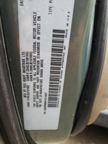 4S3BH806X47614507 - 2004 SUBARU LEGACY OUTBACK H6 3.0 LL BEAN GREEN photo 12