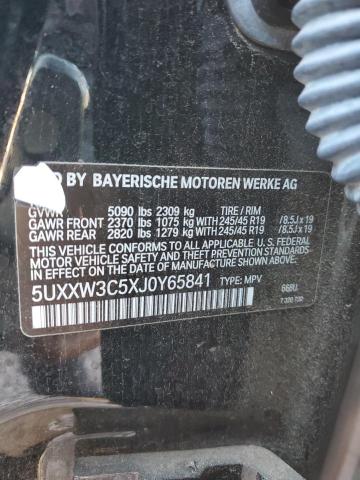 5UXXW3C5XJ0Y65841 - 2018 BMW X4 XDRIVE28I შავი ფოტო 13