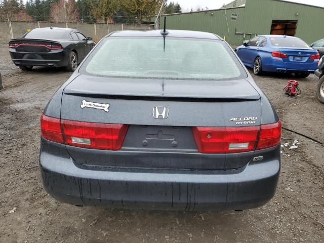 JHMCN365X5C013281 - 2005 HONDA ACCORD HYBRID GRAY photo 6