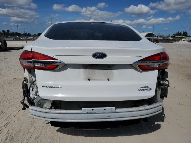 3FA6P0MU3KR189500 - 2019 FORD FUSION SEL WHITE photo 6