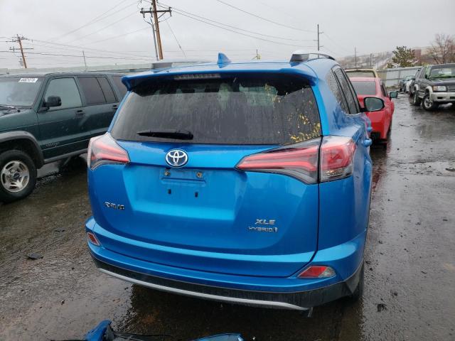 JTMRJREV1GD014148 - 2016 TOYOTA RAV4 HV XLE BLUE photo 6