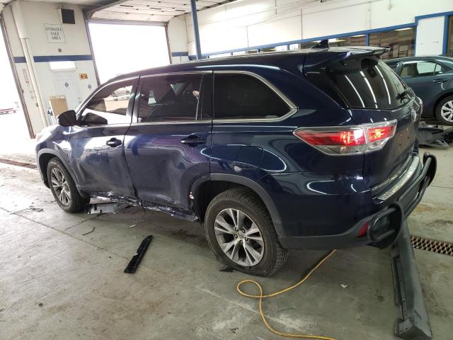 5TDZKRFH8FS062321 - 2015 TOYOTA HIGHLANDER LE BLUE photo 2