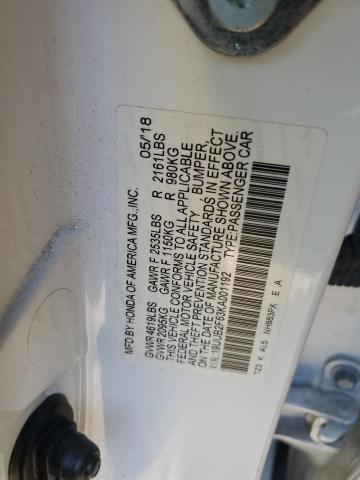 19UUB2F63KA001192 - 2019 ACURA TLX TECHNOLOGY 白色 照片 12
