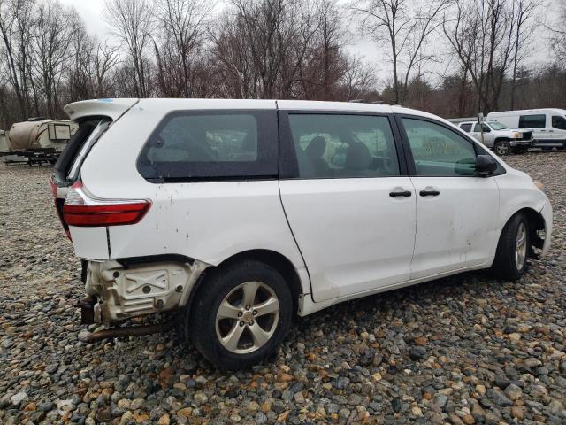 5TDZK3DC9FS531825 - 2015 TOYOTA SIENNA WHITE photo 3