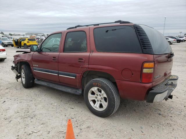 1GNEK13T21R151440 - 2001 CHEVROLET TAHOE K1500 RED photo 2