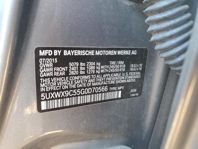 5UXWX9C55G0D70566 - 2016 BMW X3 XDRIVE28I GRAY photo 13