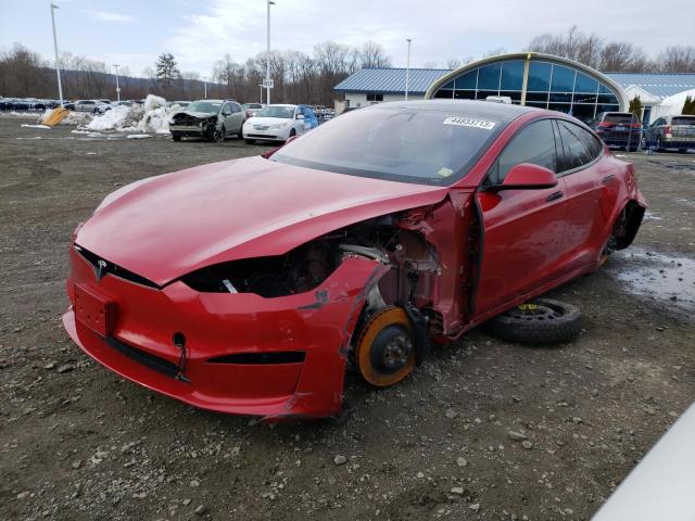5YJSA1E62NF486280 - 2022 TESLA MODEL S წითელი ფოტო 1